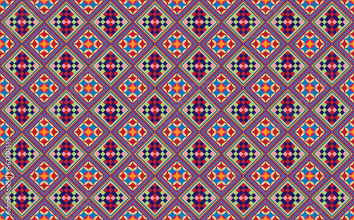 Geometric vector background with sacral tribal ethnic elements. Traditional triangles gypsy geometric forms sprites tribal themes apparel fabric tapestry print