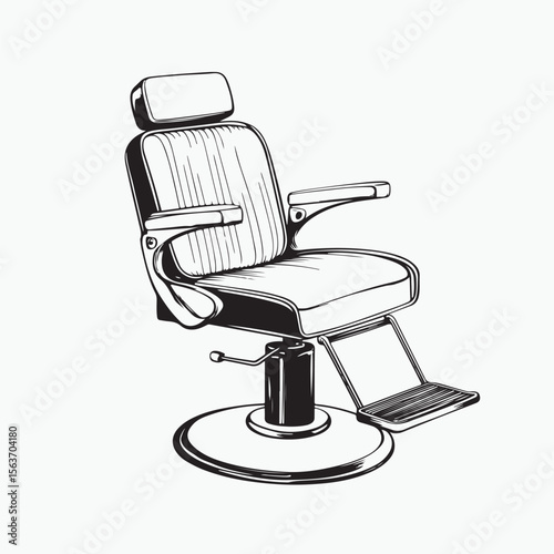 salon chair isolated on white
