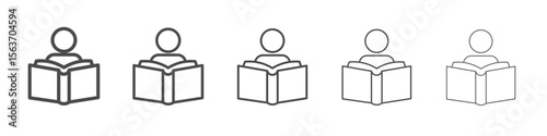 read icon simple isolated vector sign