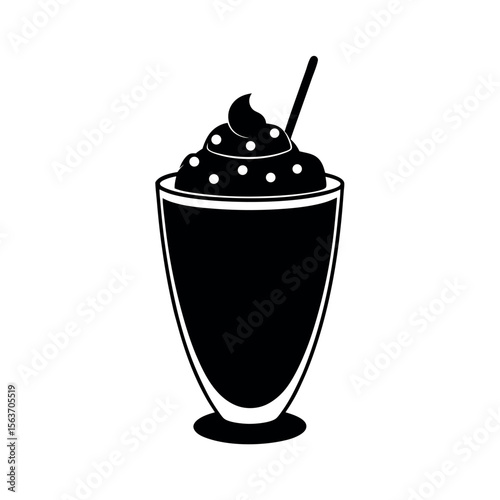 vector illustration of yogurt parfait