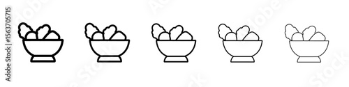 salad icon simple isolated vector sign