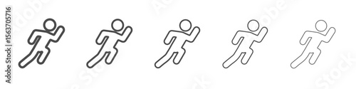 running icon simple isolated vector sign