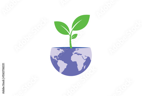 Save the world environmental care concept vector illustration.