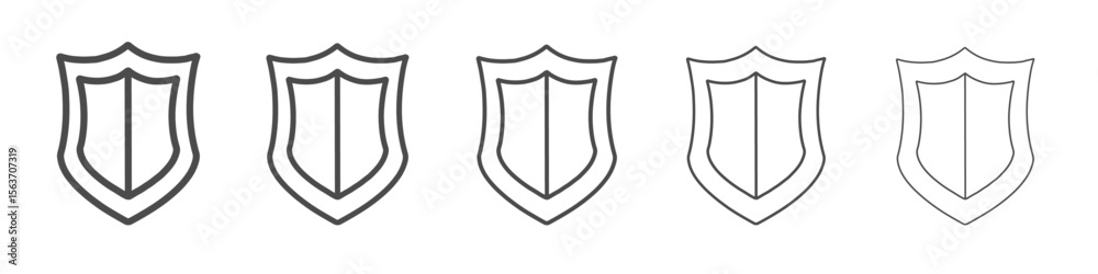 shield icon simple isolated vector sign shield icon simple isolated vector sign