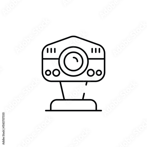 Webcam icon design with white background stock illustration