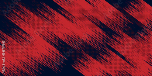 Red halftone dots blue color pattern gradient grunge texture background. Dot pop art comic sport style vector illustration. Eps10