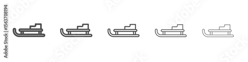 sled icon simple isolated vector sign