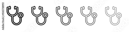 stethoscope icon simple isolated vector sign