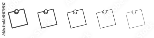sticky notes icon simple isolated vector sign