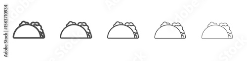 taco icon simple isolated vector sign