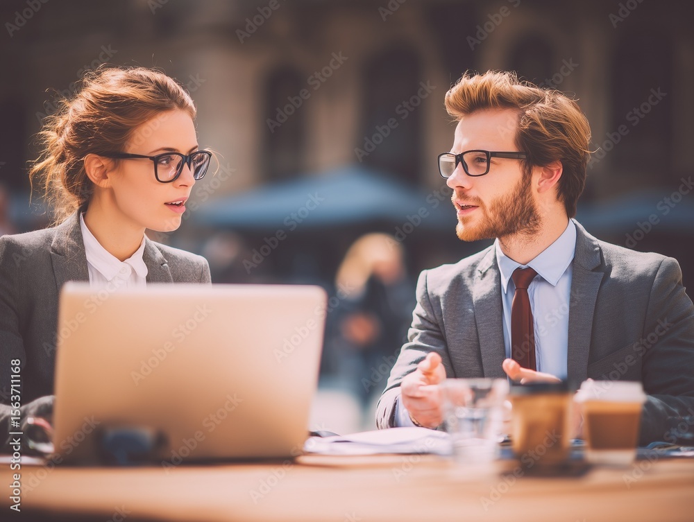 Fototapeta premium business people working together in office