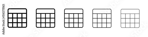 table icon simple isolated vector sign