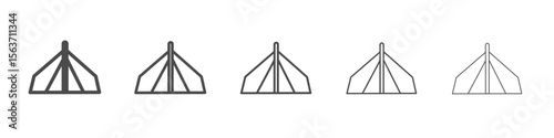 tent icon simple isolated vector sign