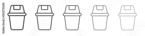trash can icon simple isolated vector sign
