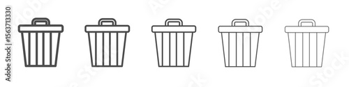 trash can icon simple isolated vector sign