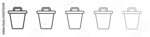 trash can icon simple isolated vector sign