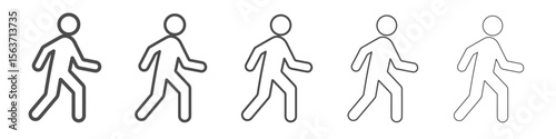 walking icon simple isolated vector sign