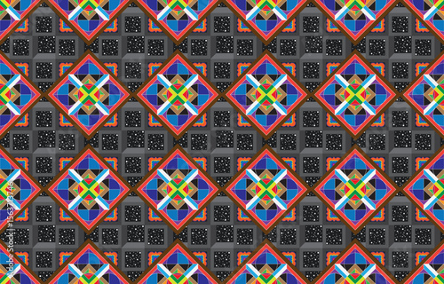 Seamless geometric ethnic spokes knitted pattern ,Seamless Decorative Boho Ancient Hand Drawn Ethnic Pattern