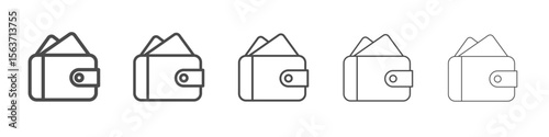 wallet icon simple isolated vector sign