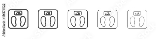 weighting machine icon simple isolated vector sign