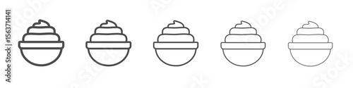 whip cream icon simple isolated vector sign