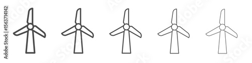 wind turbine icon simple isolated vector sign