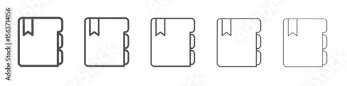 agenda icon simple isolated vector sign