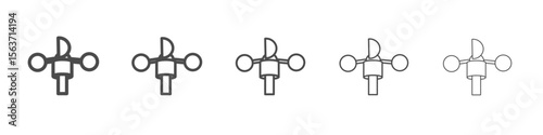 anemometer icon simple isolated vector sign