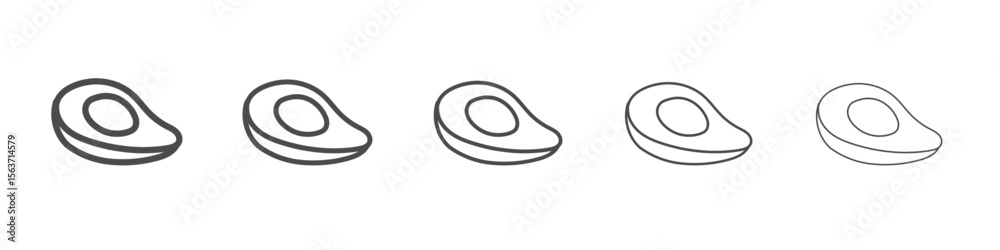 Naklejka premium avocado icon simple isolated vector sign