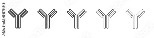 anti bodies icon simple isolated vector sign