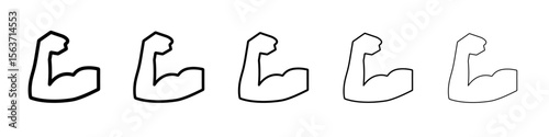 arm flex icon simple isolated vector sign