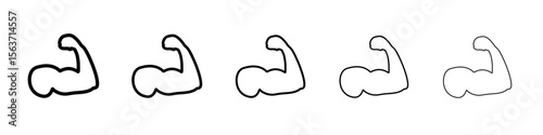 arm flex icon simple isolated vector sign