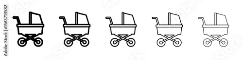 baby cart icon simple isolated vector sign