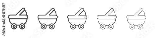 baby cart icon simple isolated vector sign