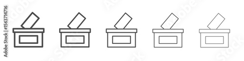 ballot box icon simple isolated vector sign