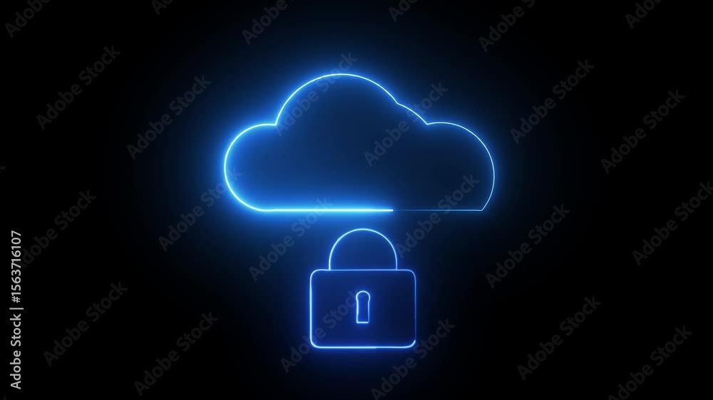 Virtual Private Network concept, a service that encrypts your internet traffic and protects your online identity. Cyber security system. Animated web protection icon on transparent