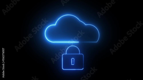 Virtual Private Network concept, a service that encrypts your internet traffic and protects your online identity. Cyber security system. Animated web protection icon on transparent