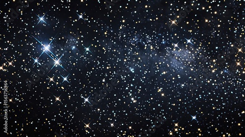 Night Sky with Stars Sparkling - AI Generated