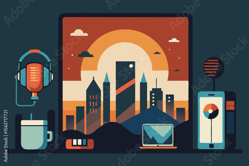 vector illustration of a city