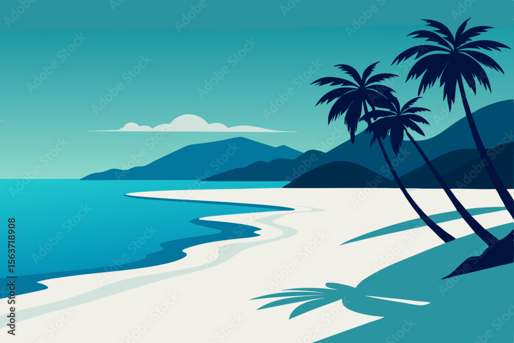Obraz premium palm trees on the beach