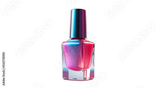 pink color nail polish isolated on transparent background