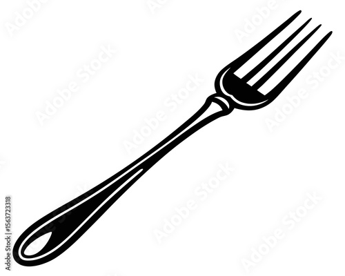 fork on white background