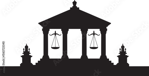 Courthouse Building Justice Law Legal System Icon