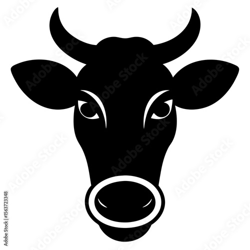 black and white cow