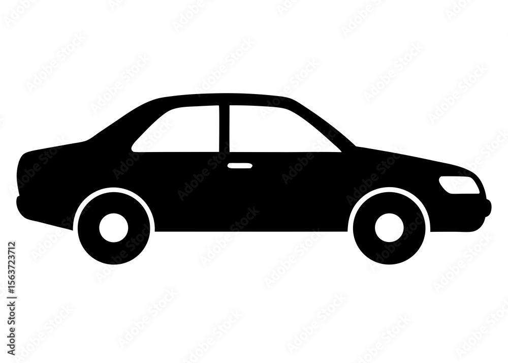 Fototapeta premium black car isolated on white