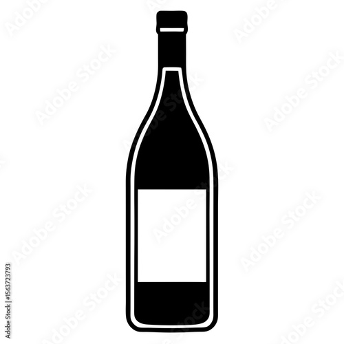 wine bottle vector illustration