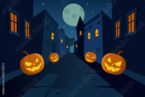 halloween background with pumpkin