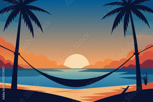 tropical beach sunset