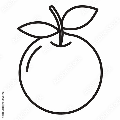 Antioxidant Fruit Outline Vector | Linocut Silhouette & Generative AI Art