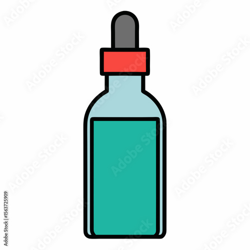 Bio-Active Ingredient Icon Vector | Generative AI & Linocut Silhouette Design